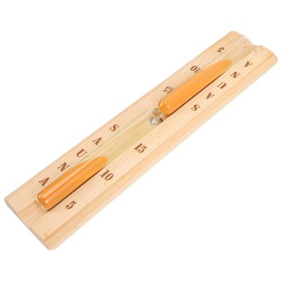 IMIKEYA Sauna Room Wooden Sand Timer 15 Minute Glass Tube Hidden Mounting Strip and Easy-to-Read Calibration