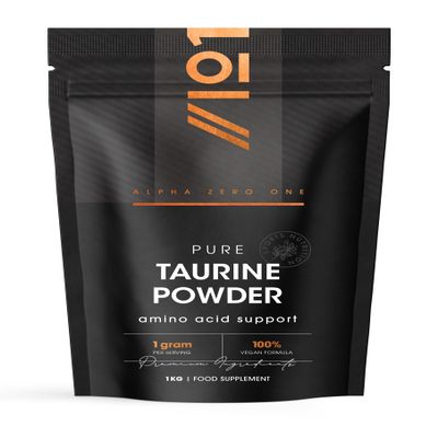 Taurine Powder 1kg Fermented L-Taurine Amino Acid Powder Suitable for Vegans Resealable and Recyclable Pouch by Alpha01