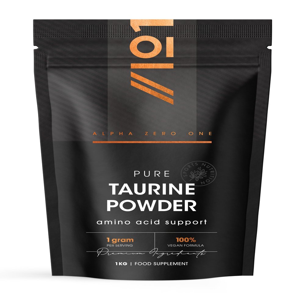 Taurine Powder 1kg Fermented L-Taurine Amino Acid Powder Suitable for Vegans Resealable and Recyclable Pouch by Alpha01
