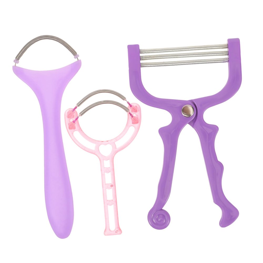 Didiseaon 3pcs Facial Hair Remover Springs Set for Women Portable Manual Epilator for Face Upper Lip Chin Hair Removal for Sensitive Skin Travel Friendly Random Color