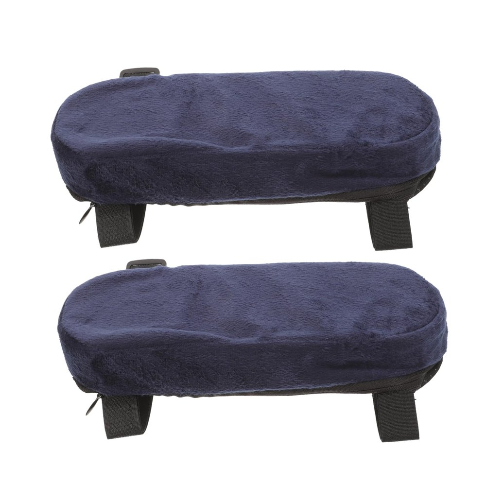 HOMSFOU Armrest Accessories for Wheelchair 2pcs Pads in Dark Blue for Comfort and Support