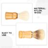Angoily 2pcs Beard Brush Wood Handle Shaving Brush for Men Beard Grooming Salon Use view 3