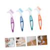 Housoutil 4pcs Dual Head Denture Toothbrush Set, Portable False Teeth Brush with Soft Bristles, Multi-Colored for Effective Denture Cleaning and Plaque Removal, Suitable for Random Color view 2