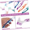 Housoutil 4pcs Dual Head Denture Toothbrush Set, Portable False Teeth Brush with Soft Bristles, Multi-Colored for Effective Denture Cleaning and Plaque Removal, Suitable for Random Color view 3