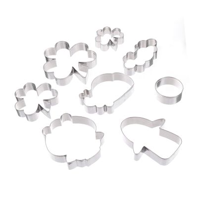 OUNONA Stainless Steel Cookie Moulds Set 8pcs Baking Accessories Festival Baking Molds for St. Patrick's Day