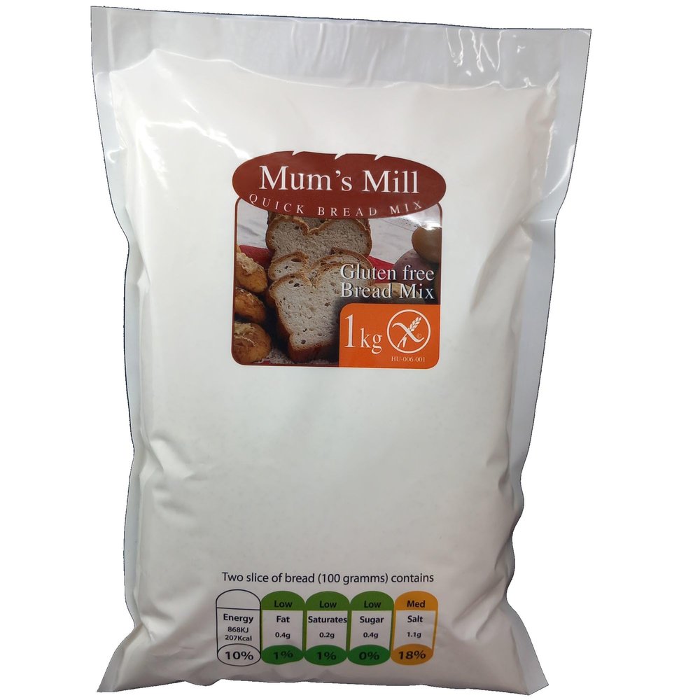 Quick Bread Mix - Gluten Free Bread Mix 1kg - Ideal for Bread Machines and Bread Makers - Rich in dietary fibre and Psyllium