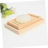 CAXUSD Double Layer Wood Soap Holder Soap Dish Tray Natural for Kitchen Bathroom Organizer view 2