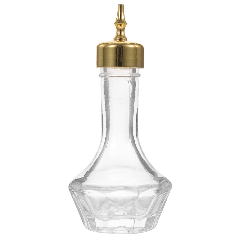 PRETYZOOM Decorative Glass Bitters Bottle for Cocktails Portable Japanese Style Bitter Dasher Cover Bartender for Wine