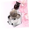 Didiseaon 3pcs Beard Care Kit Shaving Brush Soap Bowl Set for Home Use Professional Beard Brush Storage Rack Shaving Bowl and Random Color view 4