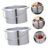 TOPPERFUN 2pcs Wax Heater Inner Pots 100mm Aluminum Wax Melting Bowls for Professional Hair Removal Kit Accessories view 2