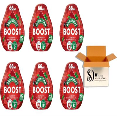 Robinsons Mini Squash No Added Sugar Low Calorie 6x66ml, Raspberry, strawberry & acai