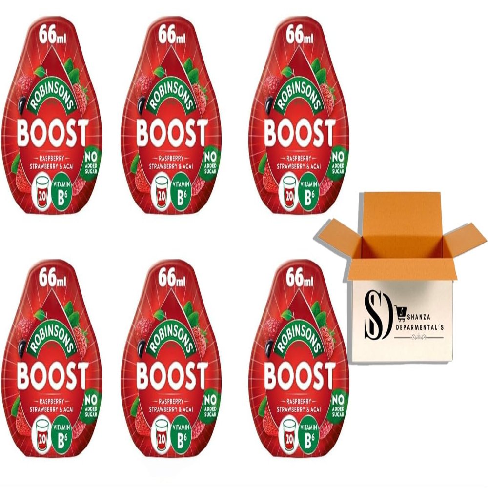 Robinsons Mini Squash No Added Sugar Low Calorie 6x66ml, Raspberry, strawberry & acai