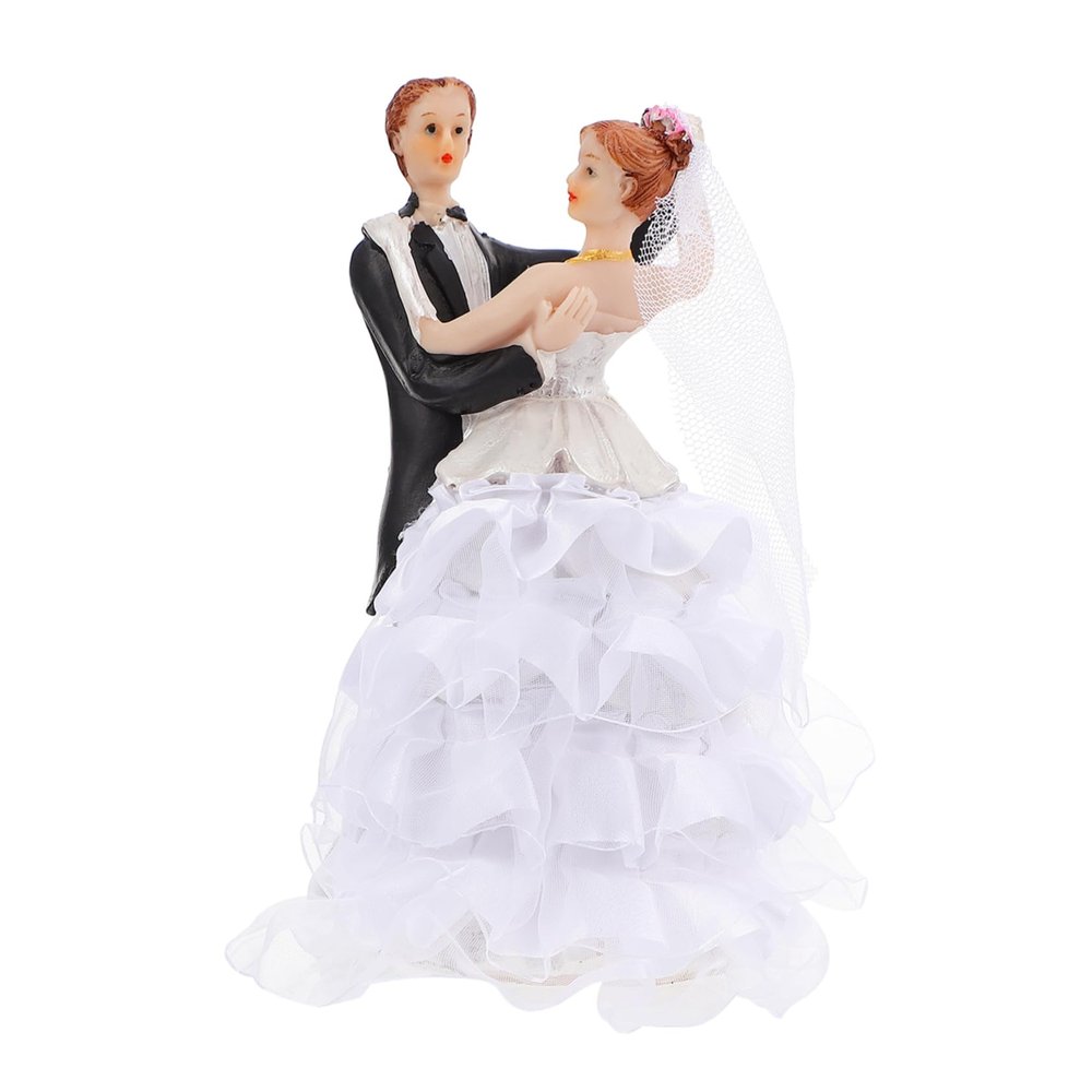 ABOOFAN Wedding Cake Figurine Set Adorable Bride and Groom Decor for Cake Home Desk Display