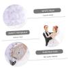 ABOOFAN Wedding Cake Figurine Set Adorable Bride and Groom Decor for Cake Home Desk Display view 2
