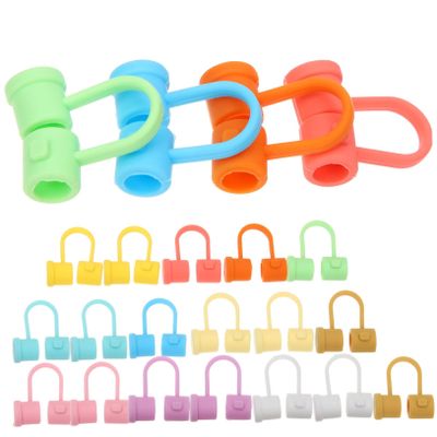 24pcs Silicone Straw Cap Reusable Drinking Straw Cover