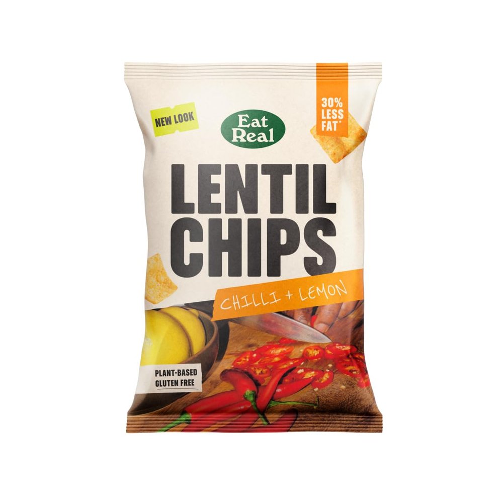 Eat Real Chilli & Lemon Lentil Chips 1 x 95g
