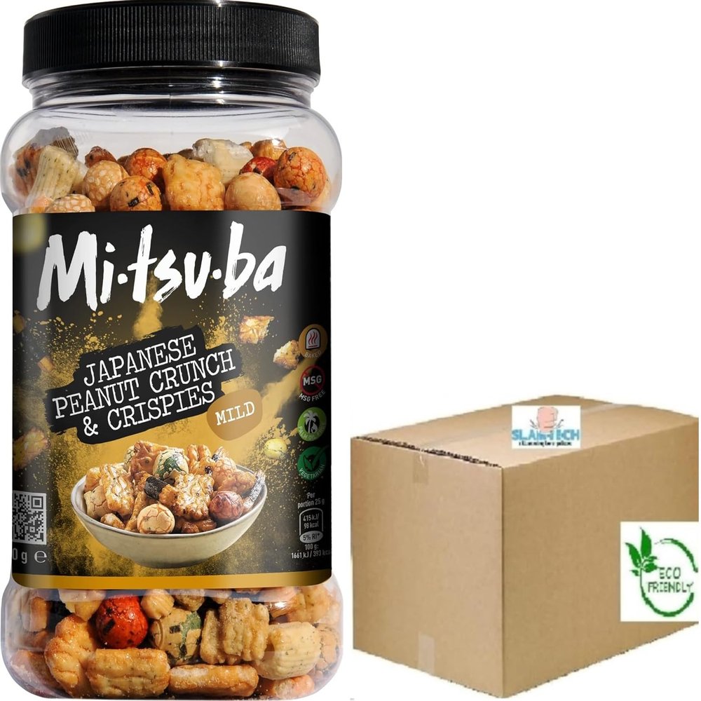 Mitsuba Japanese Peanut Crunch and Crispies, 650g Boxed Slamtech