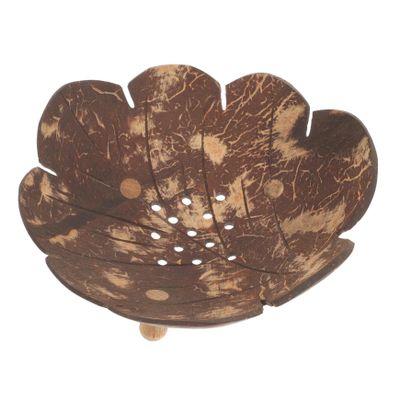 TOPBATHY Wooden Soap Box Drain Spout for Bathroom Countertop Creative Leaf-shaped Soap Dish Holder for Shower and Sink Use