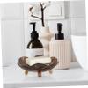 TOPBATHY Wooden Soap Box Drain Spout for Bathroom Countertop Creative Leaf-shaped Soap Dish Holder for Shower and Sink Use view 4
