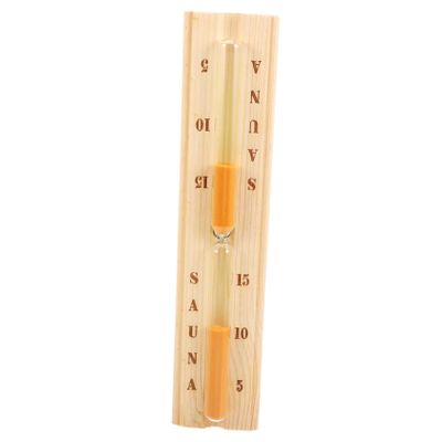 ABOOFAN Wooden Sauna Timer 15-Minute Hourglass Decorative Sand Timer for Sauna Room Spa Therapy Reusable Bathroom Decor