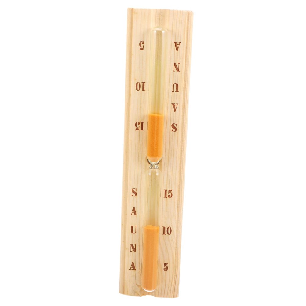 ABOOFAN Wooden Sauna Timer 15-Minute Hourglass Decorative Sand Timer for Sauna Room Spa Therapy Reusable Bathroom Decor