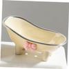 TOPBATHY Butterfly Bow Soap Dish Tray Draining Base Silver Plated Bathroom Soap Holder for Shower and Vanity Counter view 3