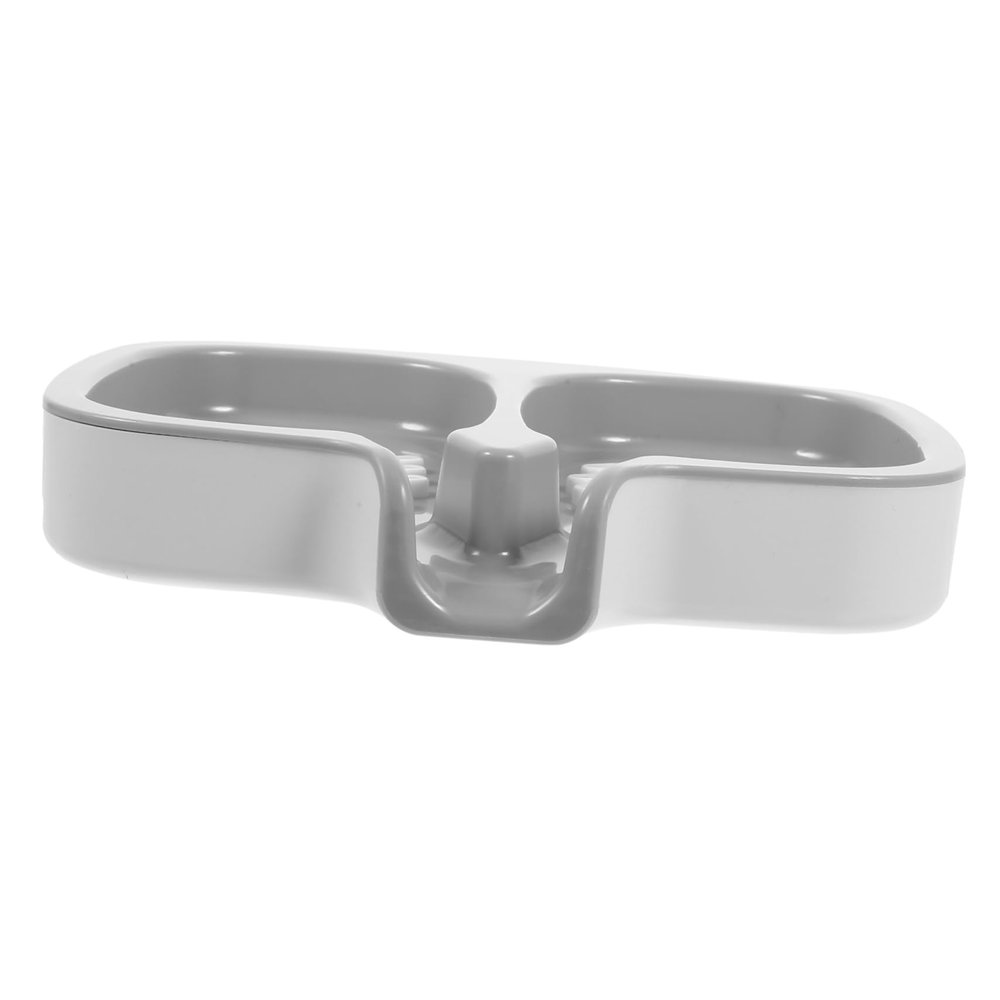 TOPBATHY Double Layer Wall-mounted Soap Dish Holder with Drain White-grey Bathroom Soap Storage Tray Shower for Home and Laundry Use