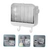 CAXUSD 2pcs Wall Mount Soap Dishes No Drill Rustproof Soap Holder Lid Adhesive for Shower Wall for Bathroom Kitchen Use view 2