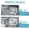 CAXUSD 2pcs Wall Mount Soap Dishes No Drill Rustproof Soap Holder Lid Adhesive for Shower Wall for Bathroom Kitchen Use view 3