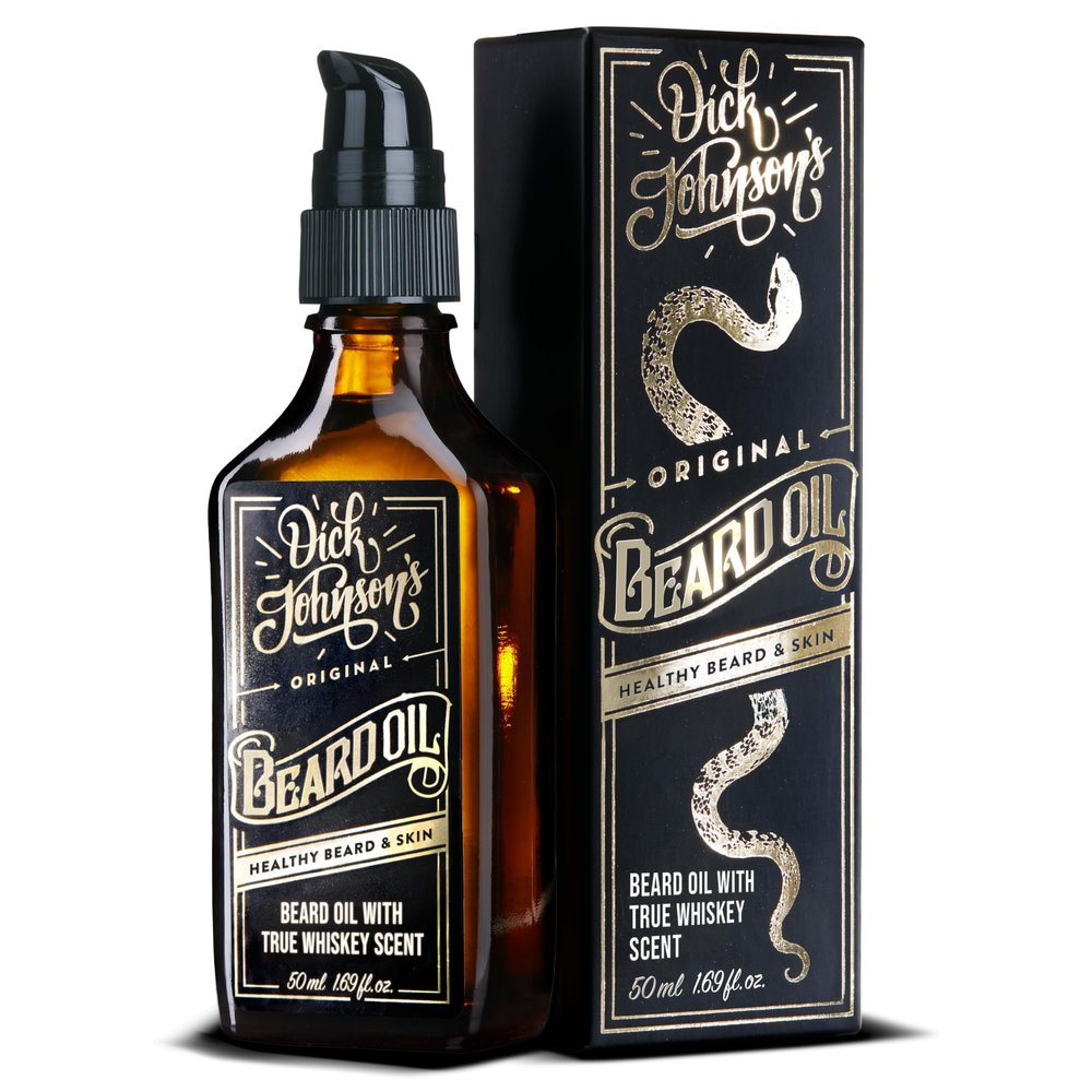 Dick Johnson Beard Oil True Whiskey | Beard Softener with Currant Seed Oil, Argan Oil, Jojoba Oil, Almond Oil | Fragrance Bergamot Vanilla Whiskey | 50 ml