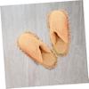 Zerodeko Cleaning Sweeping Slippers with Fleece Lining, Medium Size 2-pair Set in Pink and Beige, Removable Thick Plush Mop Shoes for Household Floor Cleaning and Convenient Home Use view 4