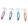 Angoily Denture Toothbrush 4pcs Double-Headed False Teeth Brush Portable Cleaning Tool Assorted Colors Green Purple Orange Blue for Denture Care and Travel Use Random Color view 1