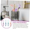Angoily Denture Toothbrush 4pcs Double-Headed False Teeth Brush Portable Cleaning Tool Assorted Colors Green Purple Orange Blue for Denture Care and Travel Use Random Color view 2