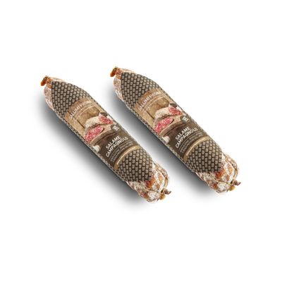 Campagnolo Salami Salumi Pasini | Pack of 2 Wrapped Salami | Produced with Italian Meat and Tied by Hand | 2x250g
