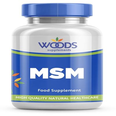 MSM 1000mg (90 Tablets) from Woods Supplements | 1000mg of Pure Organic Sulphur | Suitable for Vegetarians & Vegans