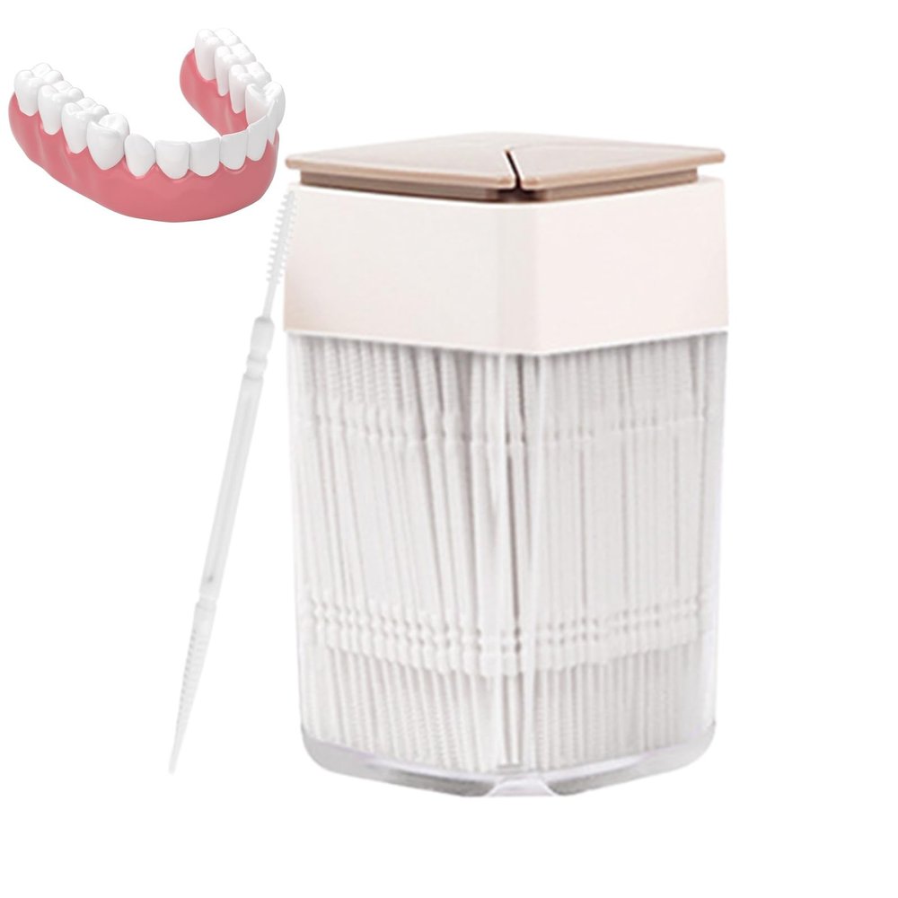 Teeth Clean Picks | Dual-End Teeth Care Tooth Picks - Bendable Toothpicks with Transparent Box for Kitchen, Banquet, Restaurants, Schools