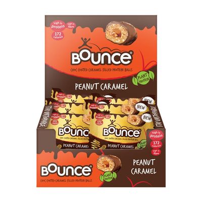 Bounce Indulgent Chocolate Dipped Peanut Caramel Protein Ball 40g | Snack | Gluten Free | High in Protein | High in Fibre