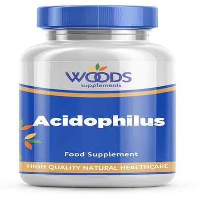 Acidophilus (360 Capsules) from Woods Supplements | Contains 50 Million Friendly Bacteria per Capsule | Lactobacillus Acidophilus Digestive aid | Suitable for Vegans