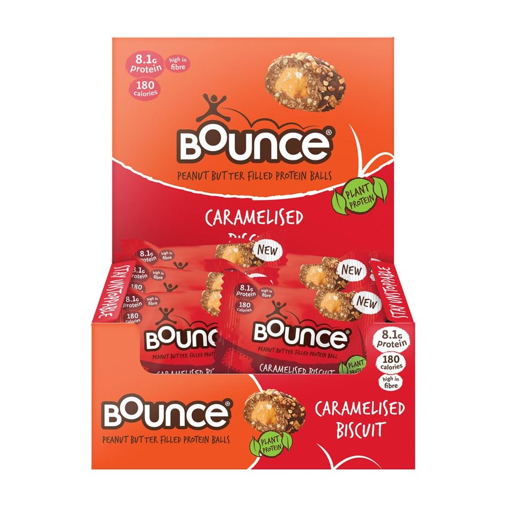 Bounce Filled Caramelised Biscuit Protein Ball 40g | Less Fat | Less Sugar