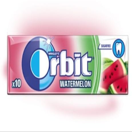 10 Packs of Original WRIGLEY'S Orbit/Extra Chewing Gum Packs Fresh Stock (Orbit - Watermelon, 20 Pack) Helps keep Teeth Clean And Mouth Fresh