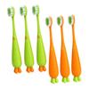 Ipetboom 6pcs Carrot Shaped Boys and Girls Toothbrush Manual Soft Bristle Boy Girl Toothbrush for Toddlers view 1