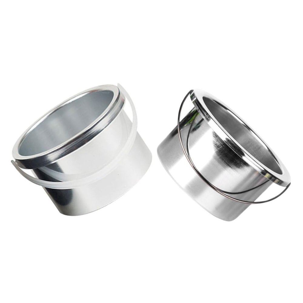Angoily 2 Pcs Wax Warmer Metal Pan Replacement Inner Pots for Hair Removal Wax Melting Machine, Aluminum Material with Handle Design, Easy Demoulding, Simple Structure, Suitable for Salon