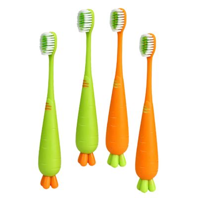 Ipetboom 4pcs Cartoon Soft Bristle Boy Girl Toothbrush Travel Boys and Girls Manual Toothbrush Home