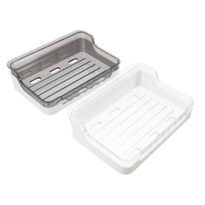 Zerodeko 4pcs Bathroom Wall Hanging Soap Dish Draining Rack Wall Mount Soap Holder Storage Box Lightweight Modern Design