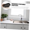 Zerodeko Soap Box Wall Mounted Soap Dish Holder Case Drying Tray for Bathroom Shower Portable Drainage view 4