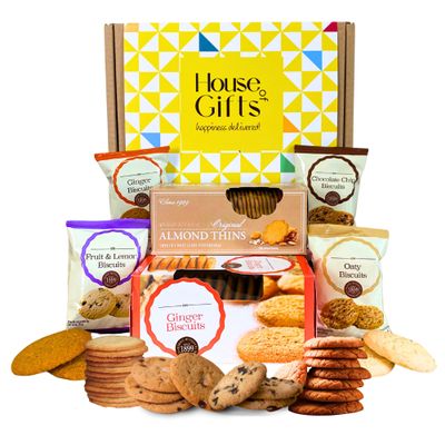 Biscuits Gift Set Biscuit Hamper Including Ginger Biscuits, Almond Thins & 4 Packets of Grandma Wild's Classics | Bickie Lovers Gift Hamper | Share with Family and Friends