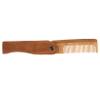 Angoily Green Teak Folding Beard Comb Leather Case Wooden Comb for Men's Beard Styling Travel-friendly Hair view 1