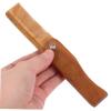 Angoily Green Teak Folding Beard Comb Leather Case Wooden Comb for Men's Beard Styling Travel-friendly Hair view 2