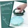OUNONA Draining Ceramic Soap Box No Punching Chic Soap Tray for Bathroom Kitchen Elegant Design Safe Material view 2