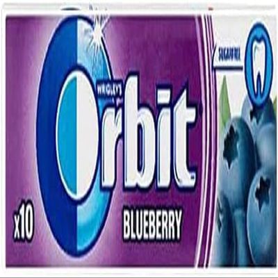 10 Packs of Original WRIGLEY'S Orbit/Extra Chewing Gum Packs Fresh Stock (Orbit - Blueberry, 20 Pack) Helps keep Teeth Clean And Mouth Fresh